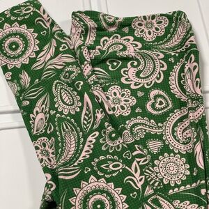 LulaRoe TC Green and Pink Paisley Leggings—All LulaRoe Buy 2 get 1 Free